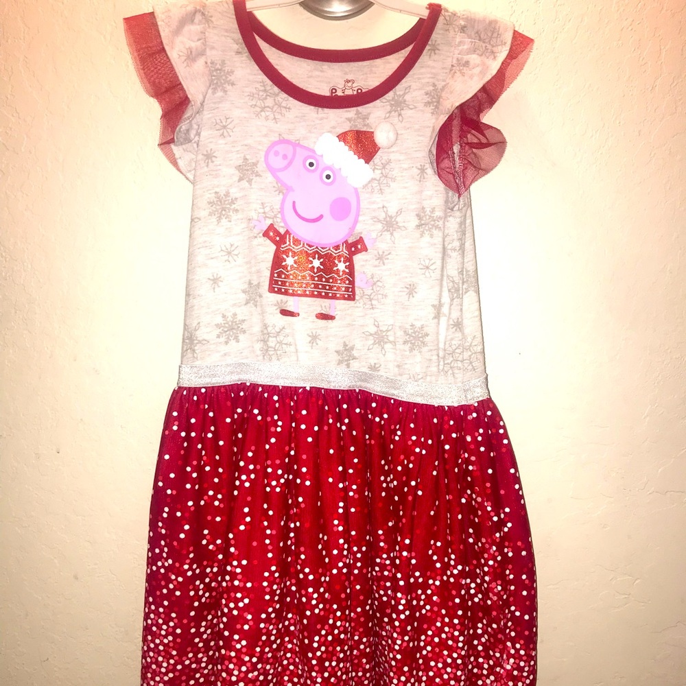 Peppa Pig Cute Girls Tutu Dress & Sweater with Crown